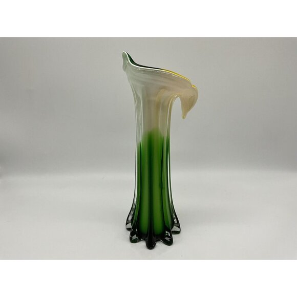Jack In The Pulpit Calla Lily Vase 11.5 Inches Tall By Pier 1 Imports Vintage - Picture 10 of 16